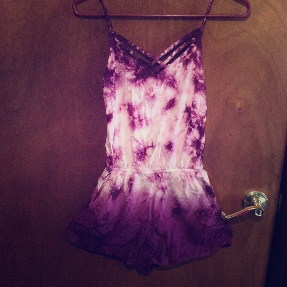 Purple Tie Dye Romper